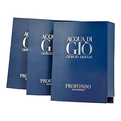 #ad Acqua Di Gio By Giorgio Armani Profondo Eau De Parfum 1.2ml 0.04fl.oz. LOT OF 3 $11.95