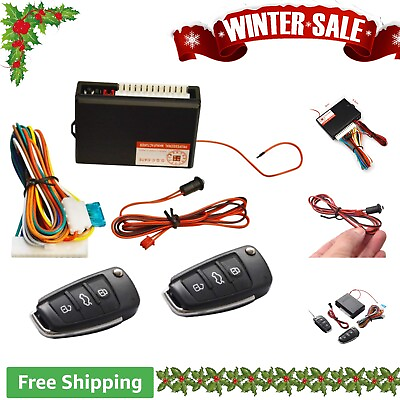#ad Universal Car Remote Control Central Locking Kit Keyless Entry System Black $30.99