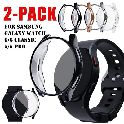 #ad For Samsung Galaxy Watch 6 5 40mm 44mm 45mm Screen Protector TPU Full Cover Case $8.99