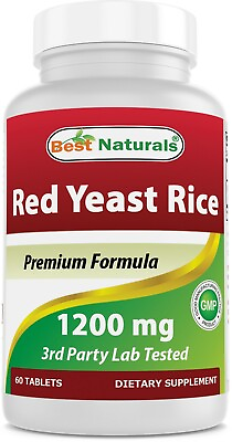 #ad Best Naturals Red Yeast Rice 1200 mg 60 Tablets $9.99