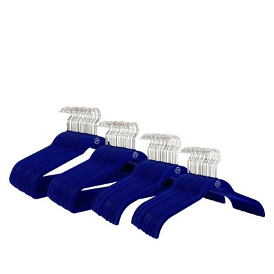 #ad The JOY Hangers 100 piece Mega Set with Antimicrobial Midnight Navy Chrome $79.00