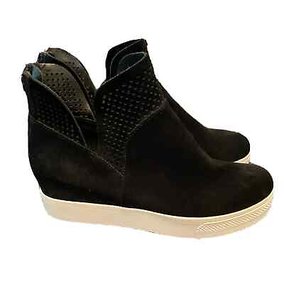 #ad Steve Madden Winnie Platform Black Suede Sneaker Ankle Boots Size 8.5 $26.00