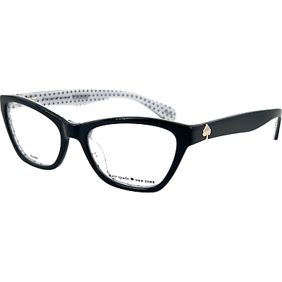 #ad Kate Spade Alaysha Women#x27;s Plastic Eyeglass Frame 0807 Black 51 17 Petite Fit $45.47