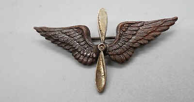 #ad WWI Pre 1926 Army Air Service Pilot Wings Badge $59.99