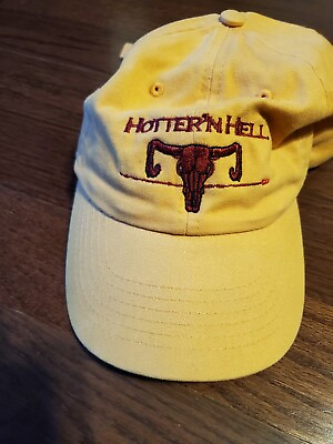#ad Hotter #x27;N Hell 100 Wichita Falls Texas Adjustable Skull Cap Hat Missing Buckle $8.70