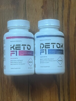 #ad Keto F1  amp; Detox F1 Advanced Ketogenic Weight Loss Internal Cleansing Support $80.00