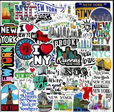 #ad 10pcs New York City Stickers Scrapbook Journal $2.99