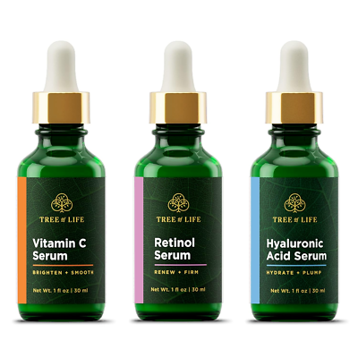 #ad Tree of Life Vitamin C Retinol and Hyaluronic Acid serum for Brightening Firmi $28.44