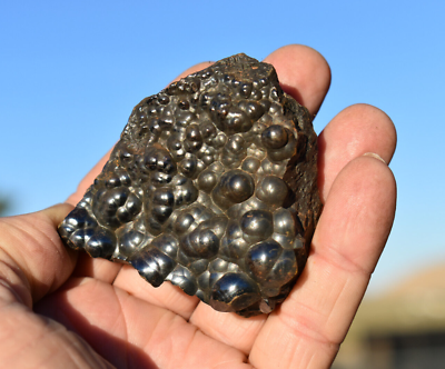 #ad Botryoidal HEMATITE Mineral Specimen * Shiny Iron Ore Mineral * Morocco $8.90
