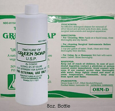 #ad 1x 8oz. BOTTLE COSCO GREEN SOAP TINCTURE TATTOO INK WASH STENCIL APPLICATION $9.99