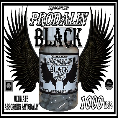 #ad PRODALIN BLACK EDITION PRINCE OF VITAMIN B17 ABSORBS 100% 1000mg x 100Capsules $49.99