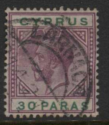 #ad F109 8 1912 Europe Cyprus 30Paras mauveamp; green EDWVII H AU $4.40