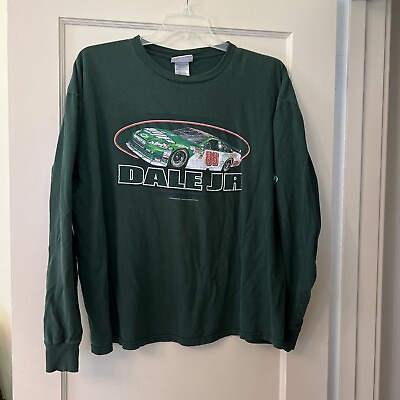 #ad Dale Earnhardt Jr Nascar shirt Mens 2XL long sleeve Green Amp spellout $18.00