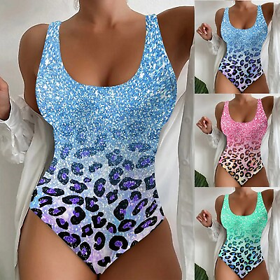 #ad 2023 Women#x27;s 1 Piece Swimwear Women#x27;s Beach Swimsuit Tie Dyed 3D Printed $15.01