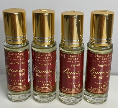 #ad BACCARAT ROUGE 540 roll FRAGANCE OIL 12 ml by HAVE Á SCENT NEW 4 Pc $16.99