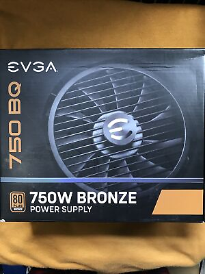 #ad EVGA 750 BQ 750W Semi Modular Power Supply 110 BQ 0750 V1 Black $30.00
