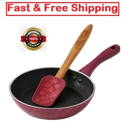 #ad The Pioneer Woman Timeless Beauty Aluminum 8 Inch Frypan with Spatula Merlot. $15.99