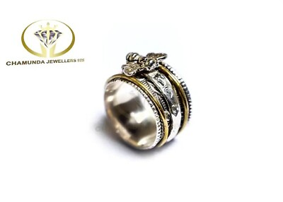 #ad New Fashion 925 sterling Honey Bhee Spinner Ring Boho Jewelry Statement Women $16.49