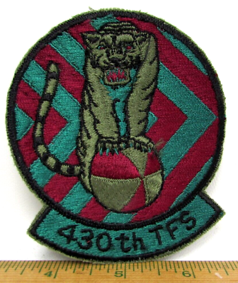 #ad #ad Vintage 430th Tactical Fighter Squadron Jacket Patch Nellis AFB Nevada USAF $10.99