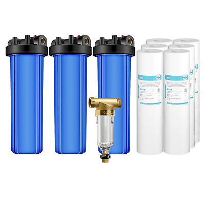#ad SimPure 20 Inch Big Blue Whole House Water Filter Housing 20quot; x 4.5quot; PP Sediment $169.99