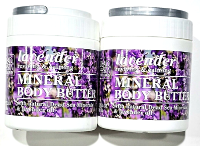 #ad 2 Pack Dead Sea Collection Lavender Mineral Body Butter 16.9oz Reviving Calming $25.99