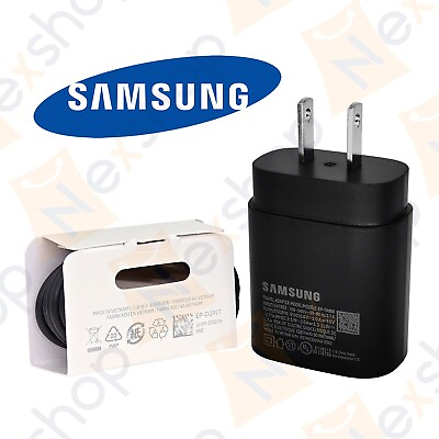 #ad Original Samsung Galaxy A73 A72 A54 A53 A52 A34 Super Fast 25W Charger amp; Cable $12.99