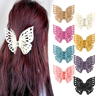 #ad Fashion Shape Solid Hair Claw For Women Frosted Grab Clip Acrylic Hair Claw $9.97