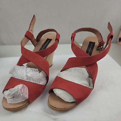#ad Steve Madden Women Sz 8 M Pink Platform Leather Shoes $34.36