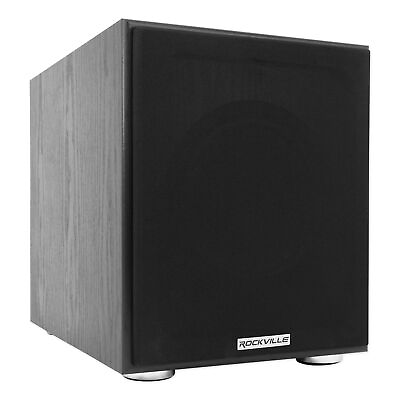 #ad Rockville Rock Shaker 8quot; Inch Black 400w Powered Home Theater Subwoofer Sub $119.95