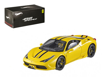 #ad 2015 Ferrari 458 Italia Speciale Yellow 1 43 Diecast Car Model Hot Wheels $65.99