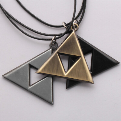 #ad The Legend of Zeldas Triforce Triangle Pendant Necklace Vintage Chain Necklace $3.75