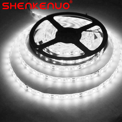 #ad 12W 5 Meter 300 LED 2835 Cool White Waterproof Led Strip Super bright Light $14.51