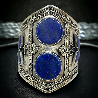 #ad Beautiful Afghan Kochi Handmade Bangle Lapis lazuli Stone Ethnic Afghan Jewelry $45.00