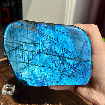 #ad Top Quality Rare Full Blue Flash Natural Labradorite Crystal Freeform 1485g $148.00