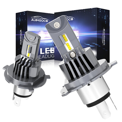 #ad H4 9003 2 Side LED Headlight Bulb Car amp; Truck Highamp;LowKit 6500K White Dual Beam $54.99
