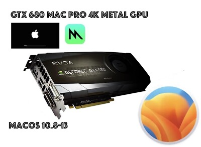 EVGA Rare Genuine Mac Edition NVIDIA GTX 680 2GB Metal Graphics Card Big Sur 13 $199.99