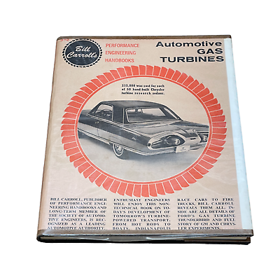 #ad Automotive Gas Turbines by Bill Carroll 1969 Hardcover Second Edition $47.99