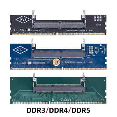 #ad 1x Laptop to Desktop Memory Adapter Card DDR3 DDR4 DDR5 SO DIMM to PC DIMM Card $5.74