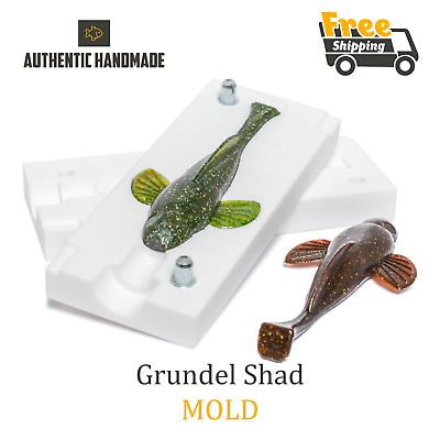 #ad Grundel Goby Shad Fishing Mold Lure Bait Soft Plastic 81 mm $24.99