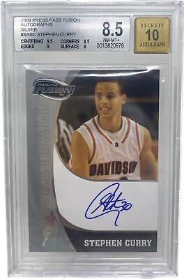 #ad BGS 8.5 Auto 10 2009 Press Pass Fusion Autographs Silver Stephen Curry Rookie 🔥 $3500.00