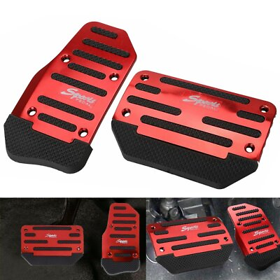 #ad Red Non Slip Automatic Gas Brake Foot Pedal Pad Cover Car Accessories $7.49