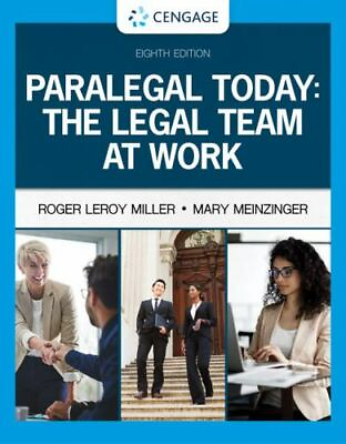 #ad Paralegal Today: The Legal Team at Work MindTap Course List Miller Roger Le $80.10