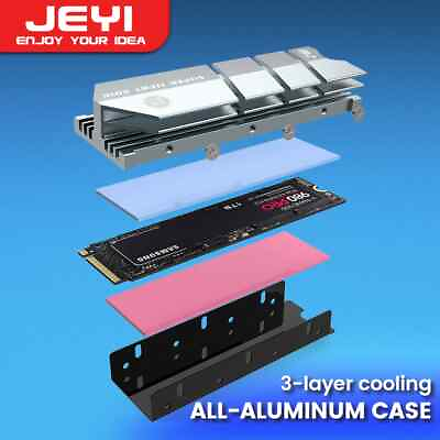 #ad JEYI SSD Cooling M.2 Heatsink NVME Heat sink NGFF M.2 2280 Aluminum Cooler $6.99