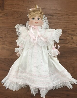 #ad 3 Face Rotating Head Porcelain Baby Doll Happy Sleepy Vintage $240.00