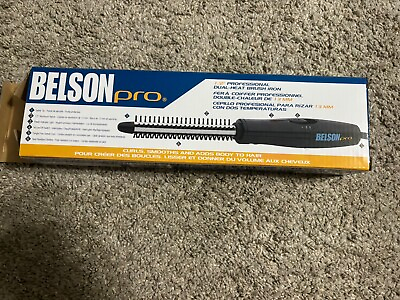 #ad BELSON Professional 1 2quot; Dual Heat Brush Iron. Curling Brush Tested Working $9.99