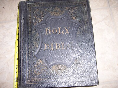 #ad **RARE** Antique 1800#x27;s Large Bible $199.99