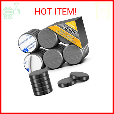 #ad 20Pack Magnets for Crafts with Adhesive Backing Round Disc Magnets $7.52