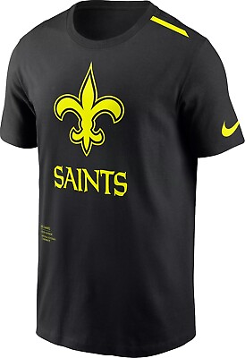 #ad New Orleans Saints Nike Volt Dri FIT Black Tee Size Medium NWT $24.99