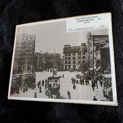 #ad Harrisburg PA Square 1908 Hand Printed Photo 8quot; x 10quot; Black amp;White Leib Archives $39.98