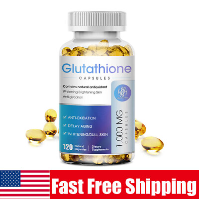 #ad L Glutathione Whitening Pills 1000MG Anti Aging Anti Wrinkle Liver Detox Pills $13.88